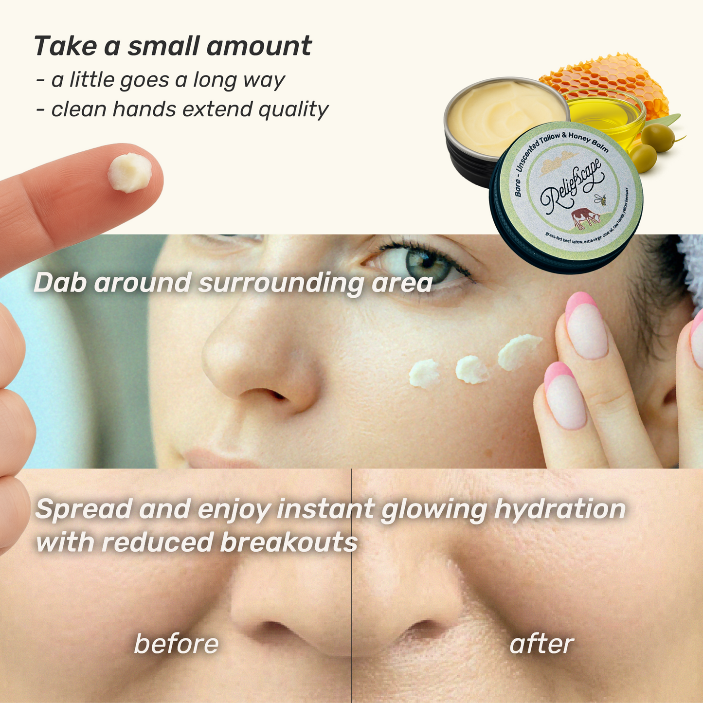 Unscented Tallow & Honey Balm