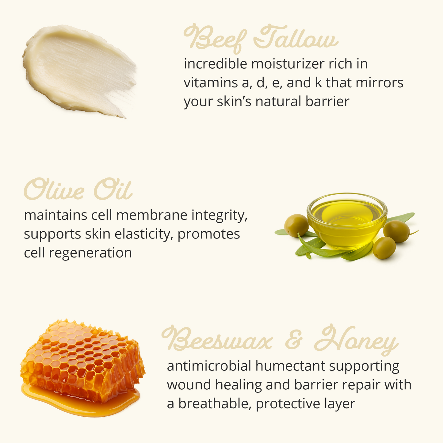 Unscented Tallow & Honey Balm